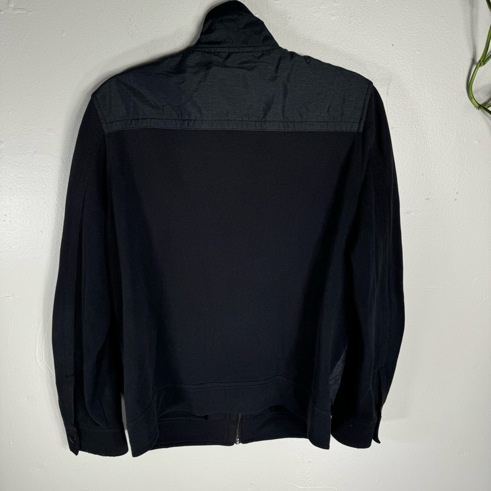 CALVIN KLEIN black utility jacket zip up nylon cotton pockets men small - Picture 7 of 10